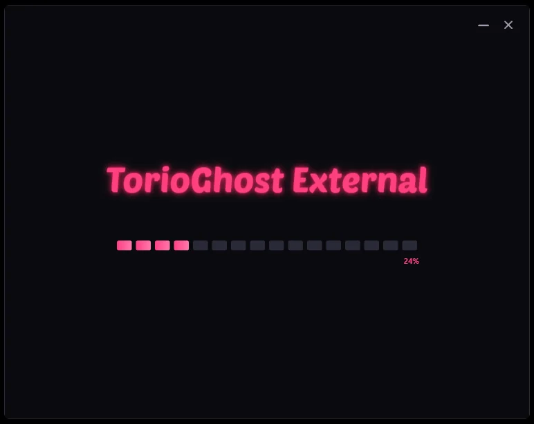 Loading screen with progress bar
